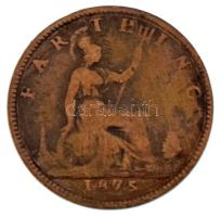 Nagy-Britannia 1875. 1 Farthing bronz "Viktória" T:F 
Great Britain 1875. 1 Farthing bron...