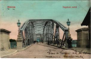 1912 Komárom, Komárno; Nagydunai vashíd. Girch József kiadása / iron bridge (fl)