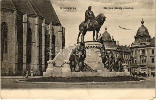 1906 Kolozsvár, Cluj; Mátyás király szobor. Schuster Emil kiadása / monument (EK)