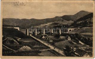 1924 Uzsok, Uzok, Uzhok; viadukt, vasúti híd / viaduct, railway bridge (EK)