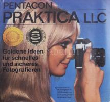 cca 1970 Pentacon Praktica LLC fényképezőgép német nyelvű, képes ismertető prospektusa