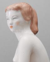 Aquincum 4 darab porcelán akt figura, egyik jelzés nélkül, egyik kis pattanással, m: 26,5 cm