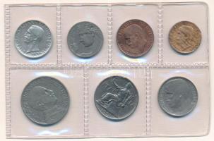 Olaszország 1908-1927. 5c-5L (7xklf) forgalmi összeállítás zárt fóliatokban, közte 1927. 5L Ag &quot...