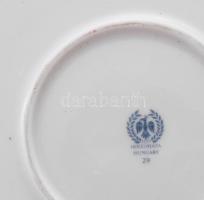 Hollóházi Erika mintás 30 darabos étkészlet, jelzett, kopással