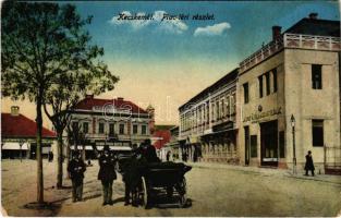 1927 Kecskemét, Piac tér, Magyar Általános Hitelbank, szálloda, üzletek (EK)