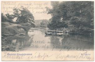 1905 Püspökfürdő, Szentlászlófürdő, Baile 1 Mai, Episcopiei (Nagyvárad, Oradea); tó részlet. Helyfi László kiadása / lake (fa)