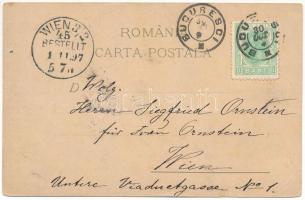 1897 (Vorläufer!) Salutari din Romania / Romanian folklore, coat of arms. Carol Müller Art Nouveau, ...