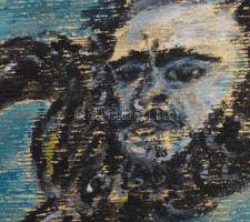 Farkas Sarolta (1948-): Széchenyi gondolata (Lánchíd, Budapest). Vegyes technika, papír, farostra ka...