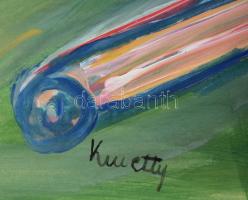 Kmetty jelzéssel: Poroló asszony. Vegyes technika, papír. 70x50 cm