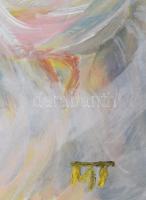 MT jelzéssel: Csendélet. Vegyes technika, papír. 70x50 cm