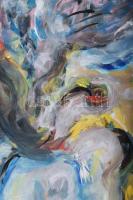 MT jelzéssel: Csendélet. Vegyes technika, papír. 70x50 cm