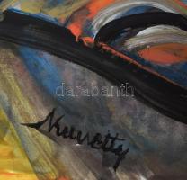 Kmetty jelzéssel: Alvó alak. Vegyes technika, papír. 70x50 cm