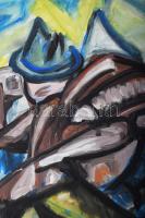 Kmetty jelzéssel: Alvó alak. Vegyes technika, papír. 70x50 cm