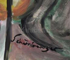 Schönberger jelzéssel: Zenekar. Vegyes technika, papír. 70x50 cm