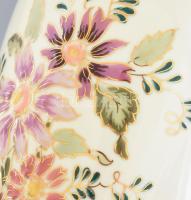 Zsolnay virágcsokor mintás váza. Jelzett, hibátlan, m: 27 cm