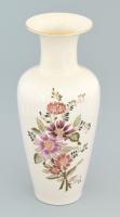 Zsolnay virágcsokor mintás váza. Jelzett, hibátlan, m: 27 cm