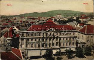 1913 Pécs, Takarékpénztár, Neumann M. üzlete (ázott sarok / wet corner)