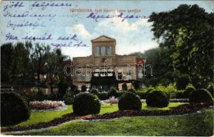 1913 Tótmegyer, Slovensky Meder, Palárikovo; Gróf Károlyi Lajos kastély. Özv. Gróf Teleki Sándornénak címzett levél Ótátrafüred Grand Hotelbe / castle (EK)