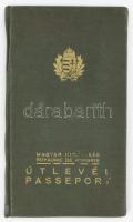 1938 Bp., Magyar Királyság által anya és lánya számára kiállított fényképes útlevél, pecsétekkel / Hungarian passport