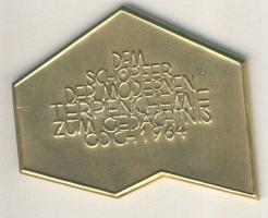 Németország 1964. "Otto Wallach" szögletes Br emlékplakett T:1