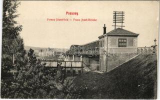 Pozsony, Pressburg, Bratislava; Ferenc József híd Kiadja Kaufmann / Franz Josephsbrücke / bridge