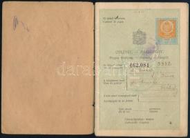 1925 Bp., Magyar Királyság által orvos számára kiállított útlevél fénykép nélkül / Hungarian passpor...