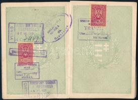 1925 Bp., Magyar Királyság által orvos számára kiállított útlevél fénykép nélkül / Hungarian passpor...