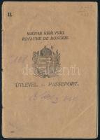 1925 Bp., Magyar Királyság által orvos számára kiállított útlevél fénykép nélkül / Hungarian passpor...