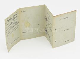 1950 Országos Sportorvosi Intézet ellenőrző-lap Bartos Győző, a Vörös Meteor sportolója részére, fén...