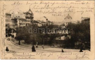 Lviv, Lwów, Lemberg; Ul. Karola Ludwika / street view, park, shops (fl)