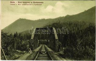 Skole, Most kolejowy w Hrebenowie / railway bridge. Fot. Prof. K. Eljasz