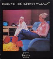 1980 Budapesti Bútoripari Vállalat (BUBIV) reklám prospektus / mappa, kissé viseltes állapotban, 24 p.