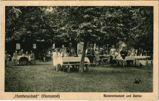 1931 Homoródfürdő, Homoród-fürdő, Baile Homorod; Honterusbad, Baderestaurant und Garten / Honterus fürdő, vendéglő és kert, étterem. Johann Weiss kiadása. F. Theil felvétele / spa, bath, restaurant and garden (EK)