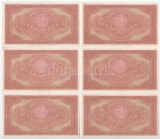 1920. 2K (6x) sorszámkövetők "2aa 025 649.701 - 2aa 025 649.706" T:AU kis sarokhajlás
