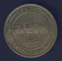 NSZK 1985. "Märklin" Br emlékérem T:BU