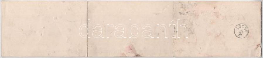 1902 Praha, Prag; 3-tiled folding panoramacard (hajtásnál szakadt / torn at fold)