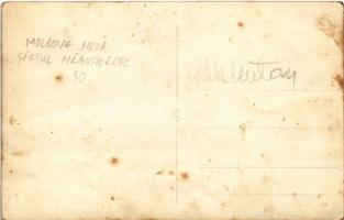 1934 Újmoldova, Neumoldowa, Bosneag, Moldova Noua; Sfatul negustoresc / üzleti ebéd, étterem kertje ...
