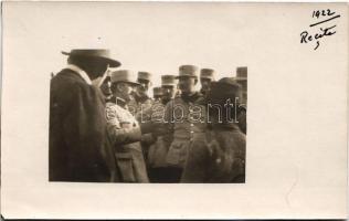 1922 Resicabánya, Resica, Resicza, Resita; román katonatisztek / General Pion Georgescu / Romanian military officers. photo (vágott / cut)