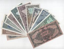 12db-os, nagyrészt inflációs pengő bankjegy tétel T:F,VG az egyiken több szakadás, anyaghiány