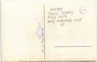 1937 Brassó, Kronstadt, Brasov; asztalitenisz / table tennis, ping-pong. Hübner Ilus photo