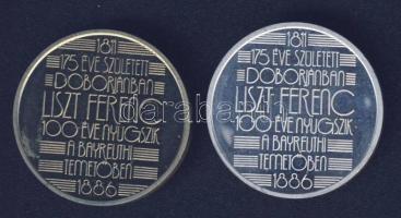 1986. "Liszt Ferenc" egy Al és egy ffém emlékérem, össz. 2 db T:exPP