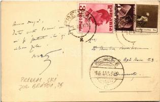 1939 Predeál, Predeal; síelők, téli sport / skiers, winter sport. photo (fl)