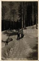 1942 Predeál, Predeal; síelők, téli sport / ski, winter sport. photo (EK)