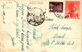 1940 Lupény, Lupeni; erdő télen, síelők, téli sport / forest in winter, ski, winter sport. photo (fl...