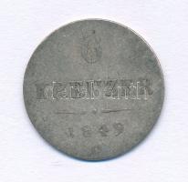 Ausztria 1849C 6kr Ag T:F patina Austria 1849C 6 Kreuzer Ag C:F patina Krause KM#2200