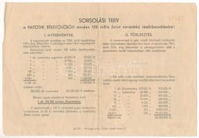 Budapest 1955. "Hatodik Békekölcsön" nyereménykölcsön kötvény 50Ft-ról, szárazpecséttel T:...