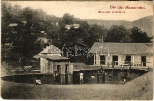 Rónaszék, Rohnen, Costiui (Máramaros); sóstófürdő. Kaufmann Ábrahám és fiai kiadása / salt bath, spa (EM)