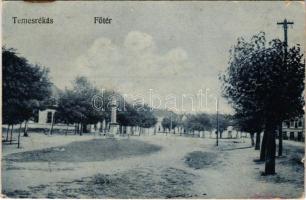 Temesrékas, Temes-Rékás, Recas; Fő tér / main square (Rb)