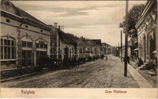 Gyergyótölgyes, Tölgyes, Tulghes, Tulghies; Casa Nicolescu / utca, Nicolescu háza és üzlete. Rud. Ulrich fotograf. / street view, house and shop of Nicolescu