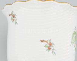 Herendi hecsedli mintás kaspó. 2. oszt. jelzéssel, háncsnyomott felülettel, d: 16 cm, m: 11,5 cm